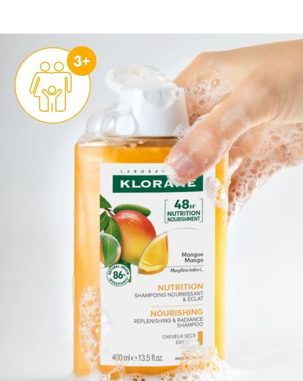 [손상 & 건조모발] 클로란 망고버터 데미지 리페어 샴푸 400ml 상세페이지 7